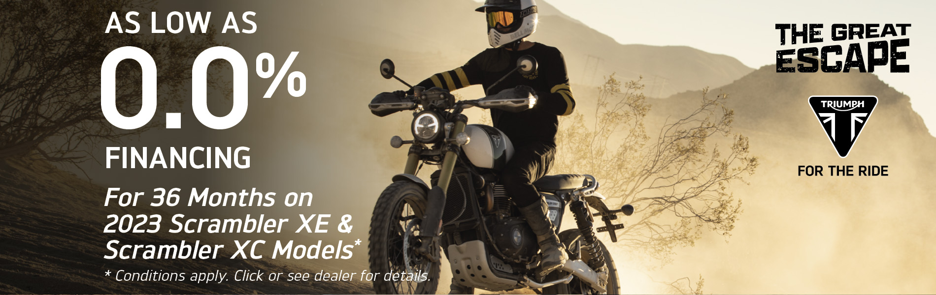 Triumph motorcycle finance offers clearance